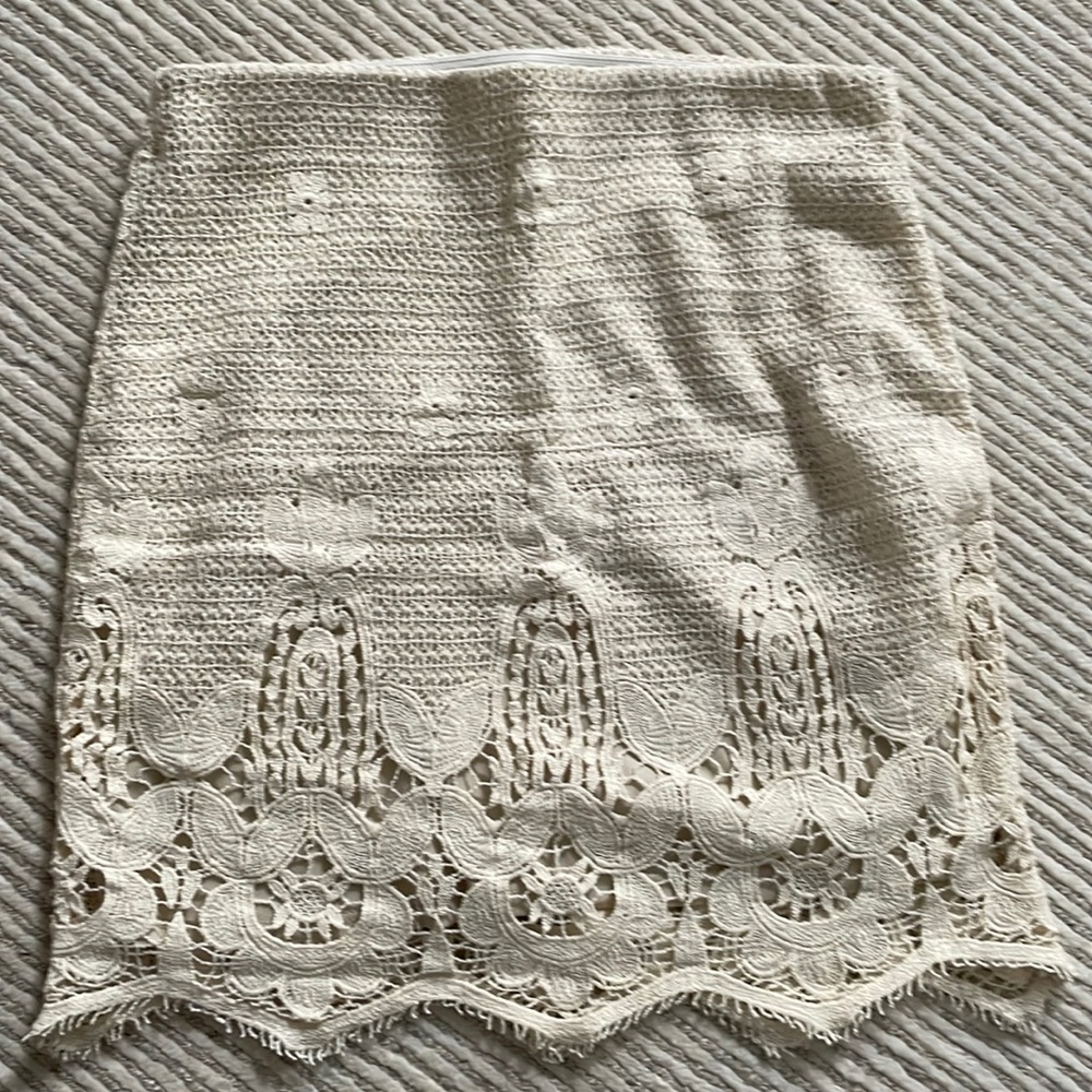 Knitted skirt natural white xs
